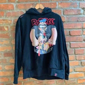 Popeye x Kryptic Black Bling Graphic Hoodie